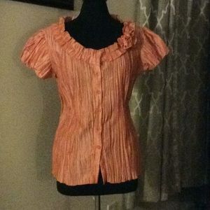 Apricot color lady blouse xl size